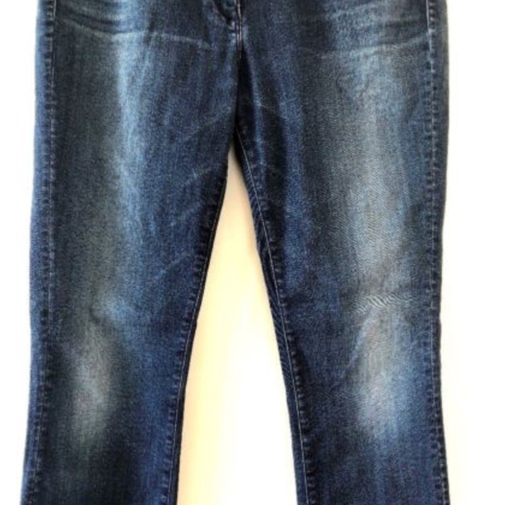 3X1 W2 Mid High Rise Dark Wash Blue Denim Jean